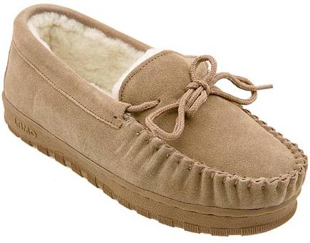 Lamo Sheepskin Women's Moccasin Slippers - Chestnut