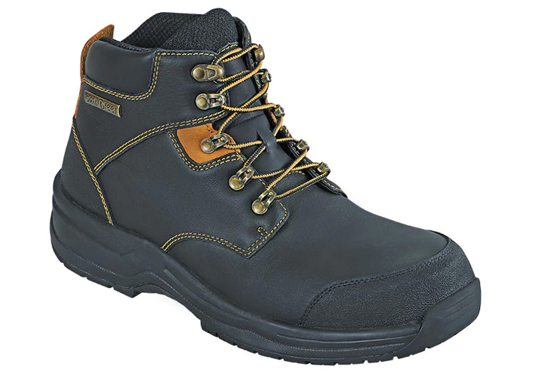 Orthofeet 681 Granite Diabetic Composite Toe Work Boots - Black